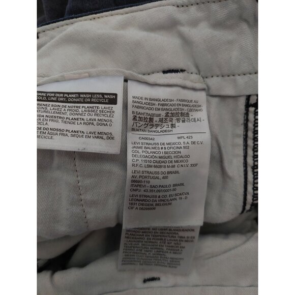 Levis Mens Blue Cotton Chino Shorts Size 34 Made In Bangladesh - Picture 3 of 4